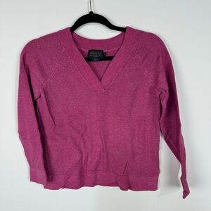 Pendleton Pink V Neck Cashmere Sweater Winter